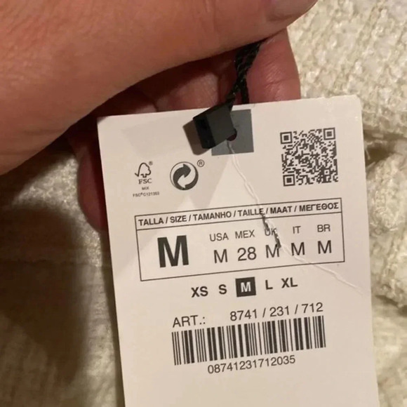 Zara TEXTURED SHIRT DRESS - Picture 5 of 8